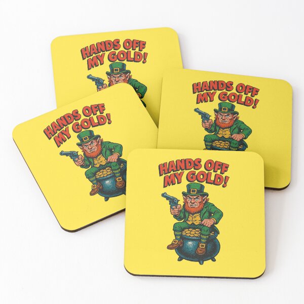 Item preview, Angry Leprechaun Guarding His Gold – Vintage Cartoon Design designed and sold by The Devil's Bargain.