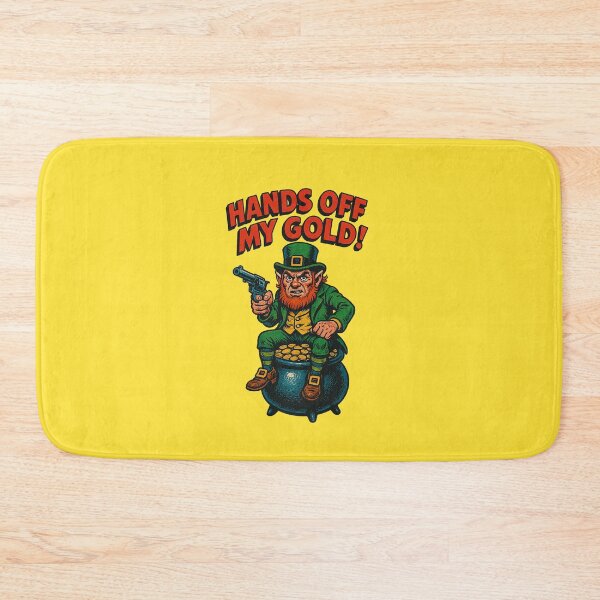 Item preview, Angry Leprechaun Guarding His Gold – Vintage Cartoon Design designed and sold by The Devil's Bargain.
