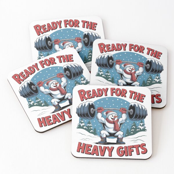 Item preview, Ready for the Heavy Gifts | Snowman Bodybuilder Winter Gym Humor Design designed and sold by WSPrintCrafter.