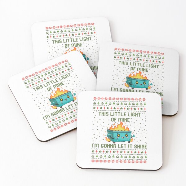 Item preview, Funny Dumpster Fire Print Ugly Christmas, This Little Light Of Mine, Meme Xmas, Dumpster Fire designed and sold by peggycantu.