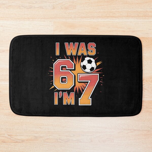 Item preview, i was 6 now 7 - now im 7 - 7th birthday soccer - seventh birthday - 7 years old soccer ball - soccer player kid - soccer number 7 - soccer number 6 - soccer themed 7th birthday - turning 7 designed and sold by JansenGS.