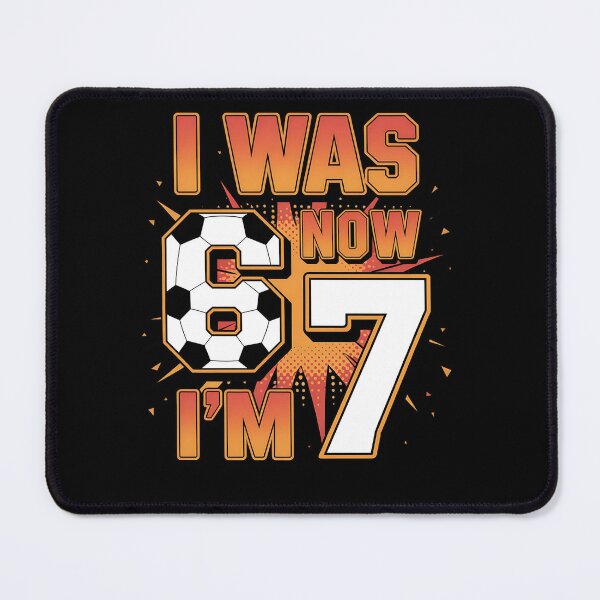 Item preview, i was 6 now 7 - now im 7 - 7th birthday soccer - seventh birthday - 7 years old soccer ball - soccer player kid - soccer number 7 - soccer number 6 - soccer themed 7th birthday - turning 7 designed and sold by JansenGS.