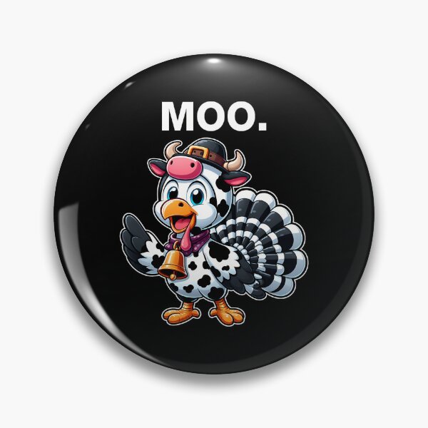 Item preview, Festive Funny Thanksgiving 90s Turkey Cow Day Moo Holiday designed and sold by rebeccathanuos.