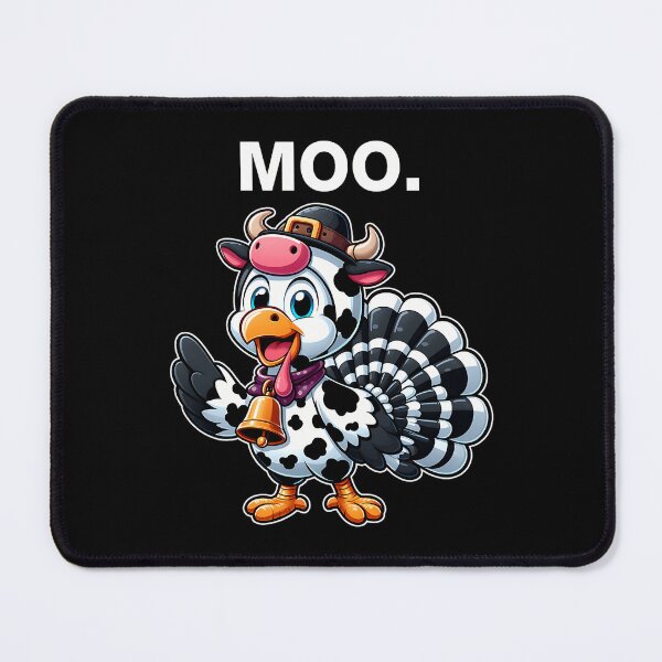 Item preview, Festive Funny Thanksgiving 90s Turkey Cow Day Moo Holiday designed and sold by rebeccathanuos.