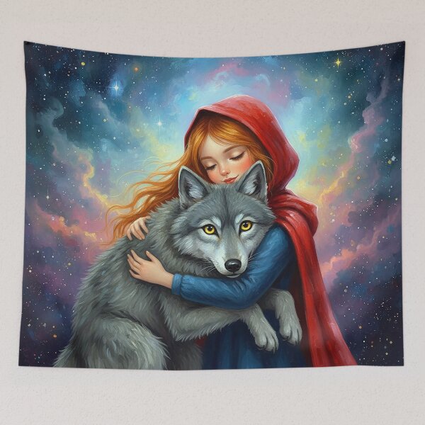 Item preview, Little Red Riding Hood hugs the Big Bad Wolf designed and sold by cloud lee.