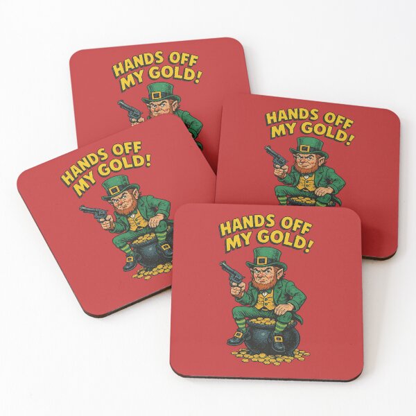 Item preview, Vintage Irish Leprechaun Sitting on Gold – Retro Humor Illustration designed and sold by The Devil's Bargain.