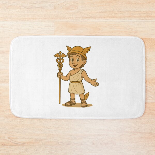 Item preview, Hermes Cartoon – Greek God of Speed and Messages | Cute Olympus Mythology Art | 12 Olympian Gods Illustration designed and sold by elgreko.