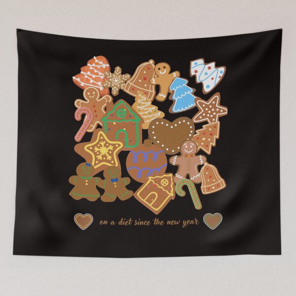 Item preview, "On a diet since the new year" - Christmas style with a touch of humor designed and sold by Nikoverse.