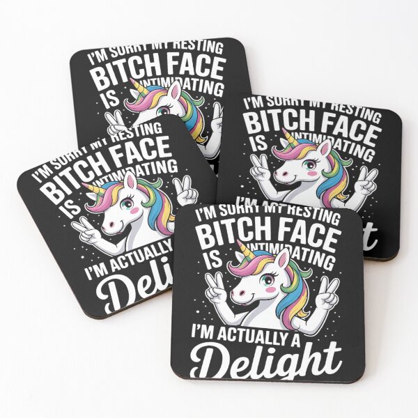 Item preview, Unicorn I'm Sorry My Resting Bitch Face Is Intimidating 4  designed and sold by RoyTill0Art.