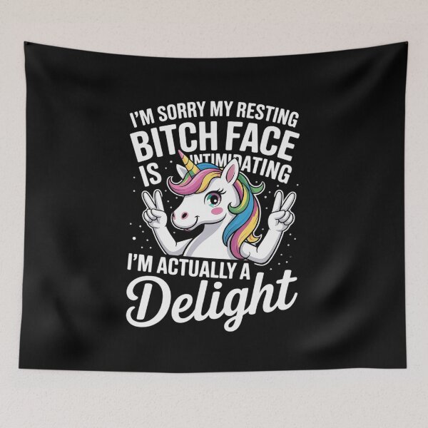 Item preview, Unicorn I'm Sorry My Resting Bitch Face Is Intimidating 4  designed and sold by RoyTill0Art.