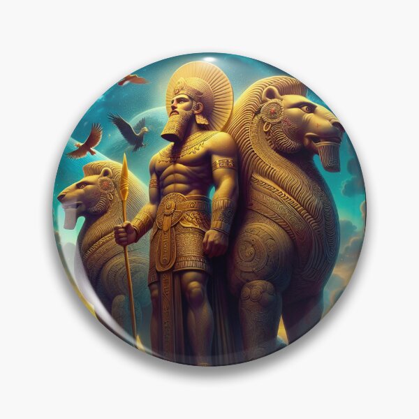 Artikelvorschau, Löwe von Babylon, Gilgamesj, legendarische koning van de stad Uruk, heroïsch karakter van het oude Mesopotamië, bakermat van de beschaving van de mensheid, god van de onderwereld in de Mesopotamische religie entworfen und verkauft von Redbdon.