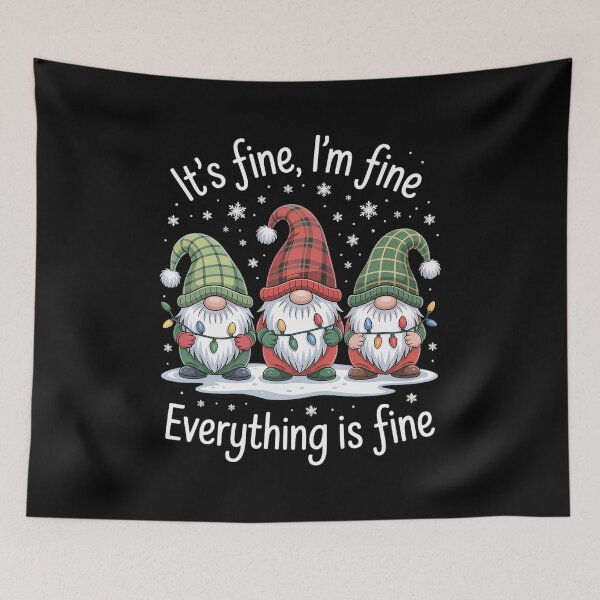 Item preview, Its Fine I'M Fine Everything Is Fine Gnome Christmas designed and sold by SiegridOffical.