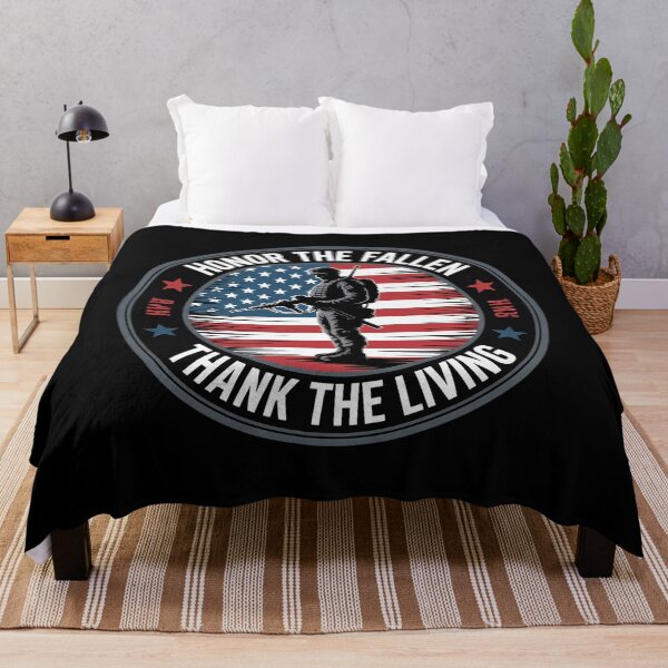 Item preview, Honor The Fallen Thank The Living Memorial Day Veteran Flag designed and sold by HeinzanoWeno.