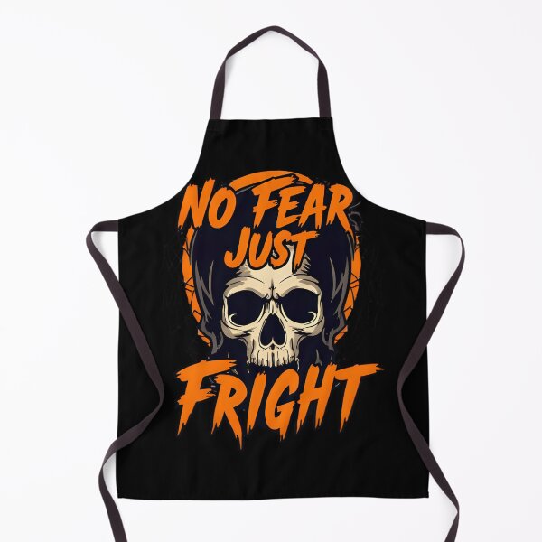 Item preview, No Fear Just Fright – Retro Horror Skull Illustration designed and sold by Mastihuba Studio™.