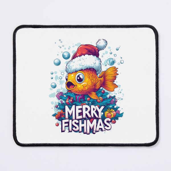 Item preview, Merry Fishmas Fisherman Holiday Tee designed and sold by LifmusGoDesigns.