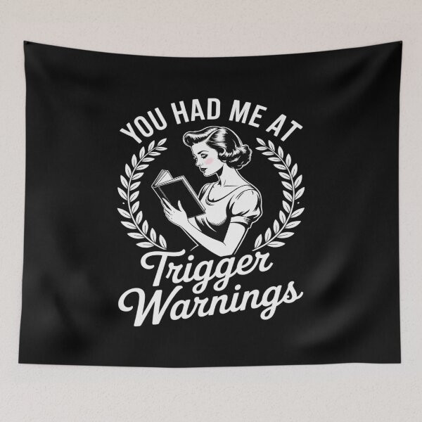 Item preview, You Had Me At Trigger Warnings Dark Romance Reader designed and sold by GasVille.