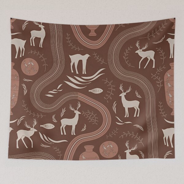 Item preview, Ancient Engraving Seamless Pattern Throw Blanket & Pillow Set - Wavy Lines & Repeating Loops designed and sold by ZyxDes.