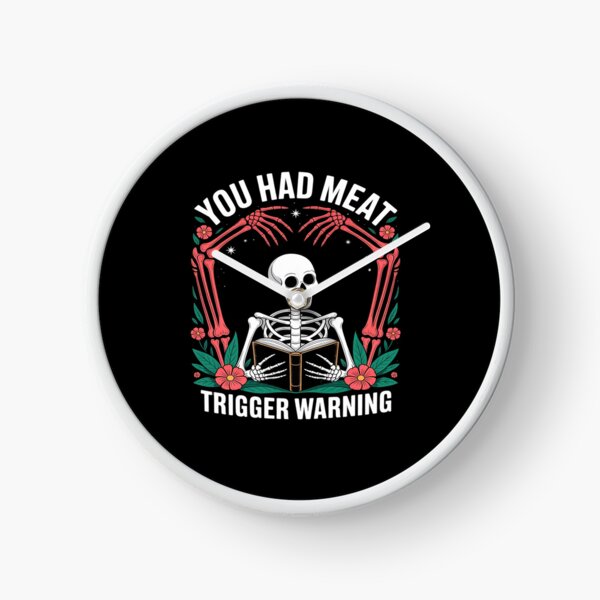 Item preview, You Had Me at Trigger Warning Dark Romance Skeleton Book designed and sold by GasVille.
