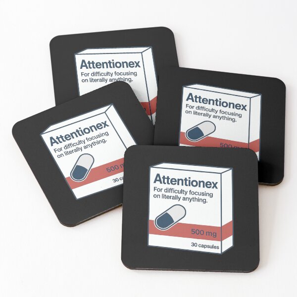 Item preview, Attentionex™ Fake Medication Parody – “For Difficulty Focusing on Literally Anything” Funny Capsule Box Design designed and sold by pharmafeels.