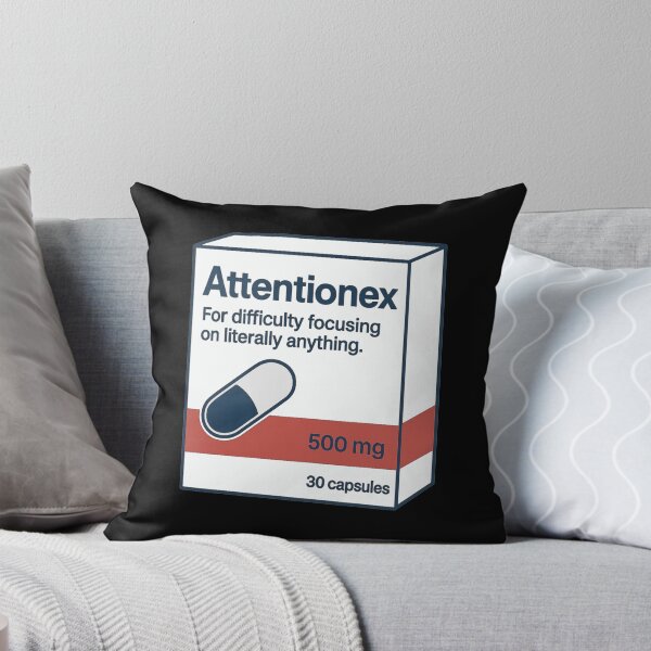 Item preview, Attentionex™ Fake Medication Parody – “For Difficulty Focusing on Literally Anything” Funny Capsule Box Design designed and sold by pharmafeels.
