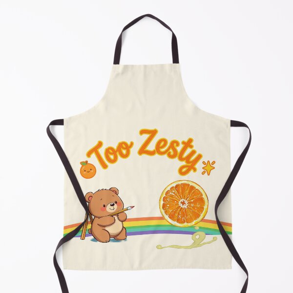 Item preview, "Too Zesty" Kawaii Bear Artist with Rainbow & Bright Orange Slice designed and sold by MCT-GALLERY.