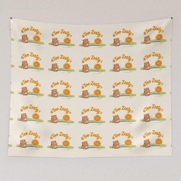 Item preview, "Too Zesty" Kawaii Bear Artist with Rainbow & Bright Orange Slice designed and sold by MCT-GALLERY.