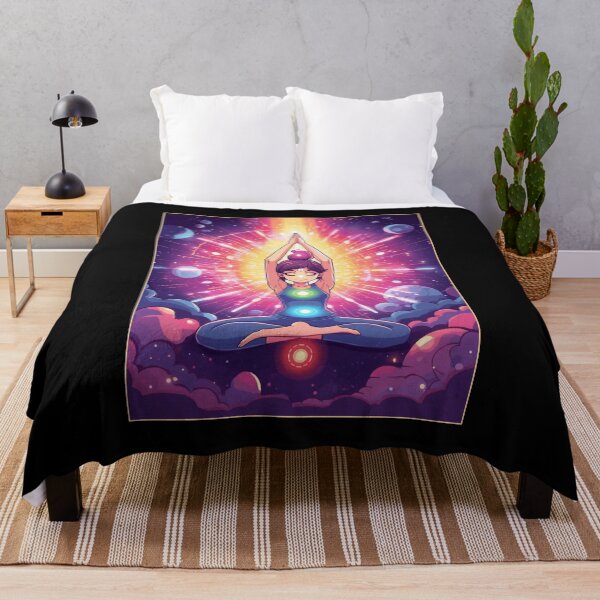 Item preview, Cosmic Yoga Aura ver 4 – Colorful Pop Cartoon Chakra Wellness Art designed and sold by CosmicNook1.