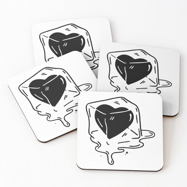 Item preview, Melting Ice Cube Black Ink Art designed and sold by InkStation24.