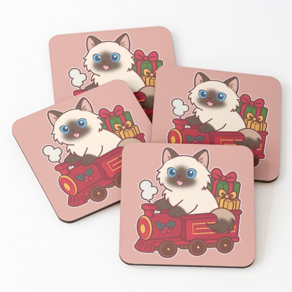Item preview, Kawaii Christmas Cat Train designed and sold by BGMeYou.
