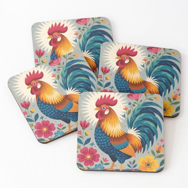 Item preview, Magestic colourful rooster  -  Good morning greeting designed and sold by Ponted.