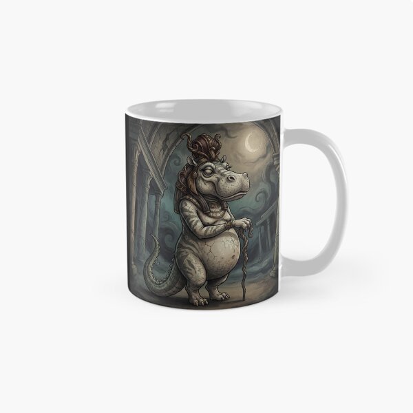 Item preview, Taweret Hippopotamus god Ancient Egyptian God Gothic style illustration designed and sold by Vintage Designs +.
