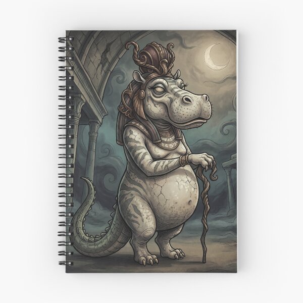 Item preview, Taweret Hippopotamus god Ancient Egyptian God Gothic style illustration designed and sold by Vintage Designs +.