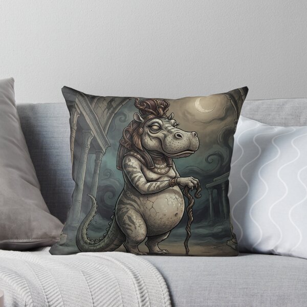 Item preview, Taweret Hippopotamus god Ancient Egyptian God Gothic style illustration designed and sold by Vintage Designs +.