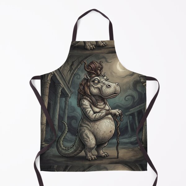 Item preview, Taweret Hippopotamus god Ancient Egyptian God Gothic style illustration designed and sold by Vintage Designs +.