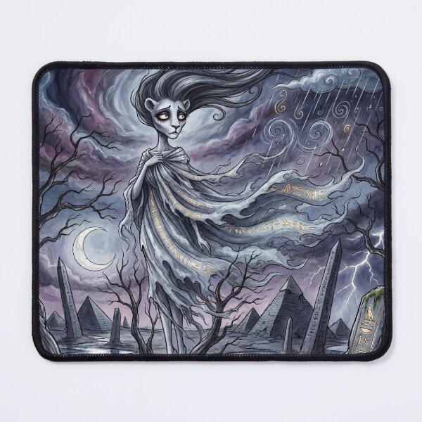 Item preview, Tefnut  Rain Goddess Ancient Egyptian God Gothic style illustration designed and sold by Vintage Designs +.