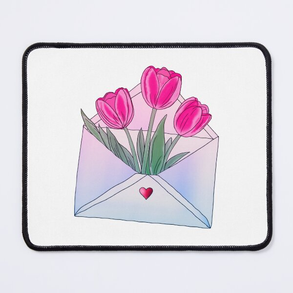 Item preview, Envelope with Red & Pink Tulips – Romantic Spring Love Letter Design designed and sold by LiudmylaMaika.