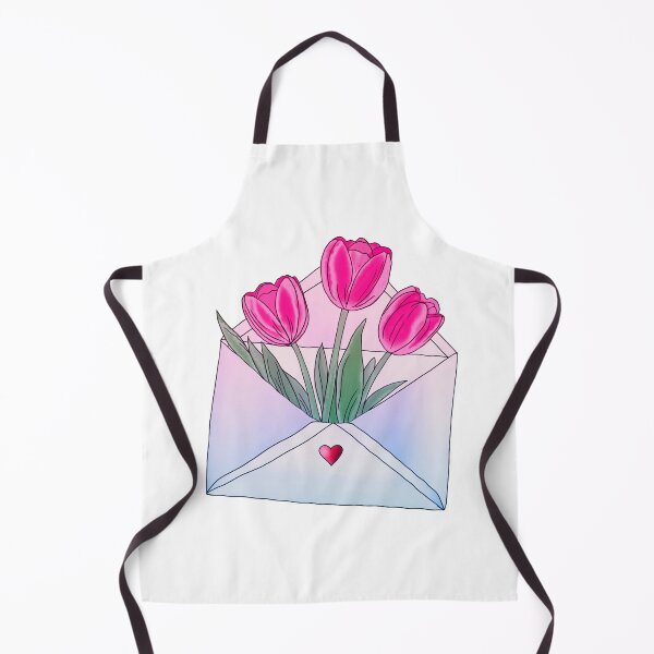 Item preview, Envelope with Red & Pink Tulips – Romantic Spring Love Letter Design designed and sold by LiudmylaMaika.