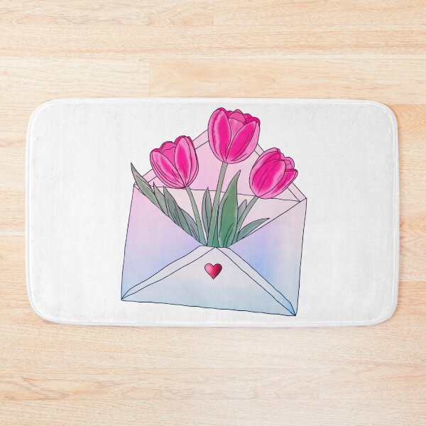 Item preview, Envelope with Red & Pink Tulips – Romantic Spring Love Letter Design designed and sold by LiudmylaMaika.