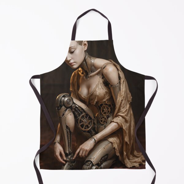 Item preview, Cybernetic in torn dress adjusts leg gears designed and sold by CathryneDelamort.