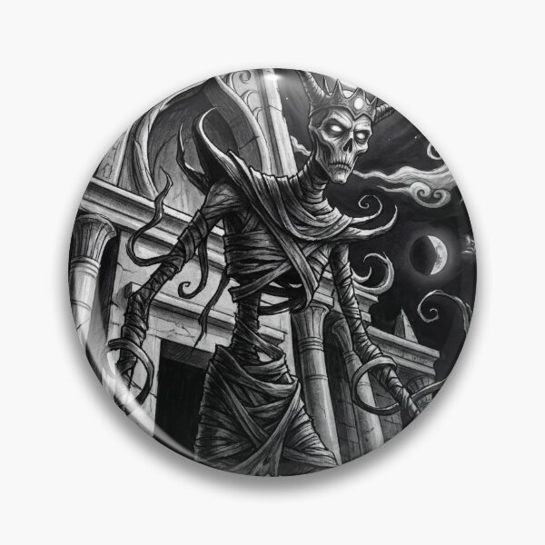 Item preview, Khonsu Moon God Ancient Egyptian God Gothic style illustration designed and sold by Vintage Designs +.