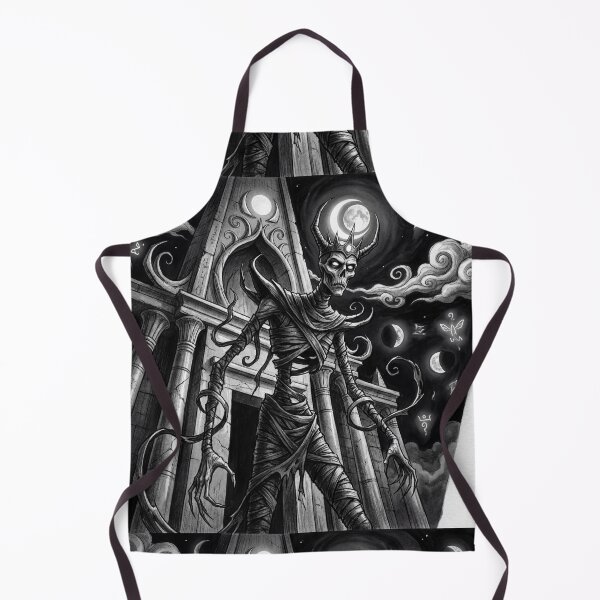 Item preview, Khonsu Moon God Ancient Egyptian God Gothic style illustration designed and sold by Vintage Designs +.