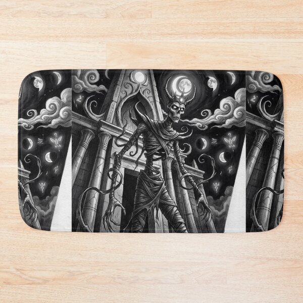 Item preview, Khonsu Moon God Ancient Egyptian God Gothic style illustration designed and sold by Vintage Designs +.