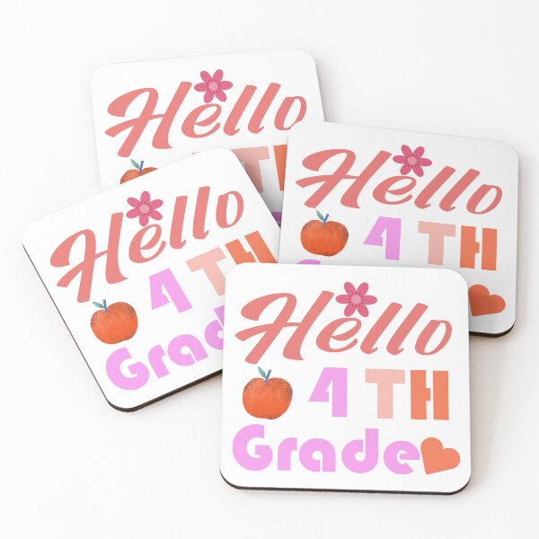 Item preview, Hello Fourth Grade – Colorful 4th Grade Back to School Design for Students and Teachers designed and sold by karibov.