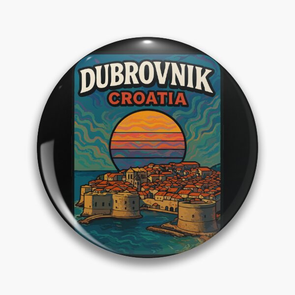 Item preview, Dubrovnik City Croatia Retro Travel designed and sold by TomFrontierArt.