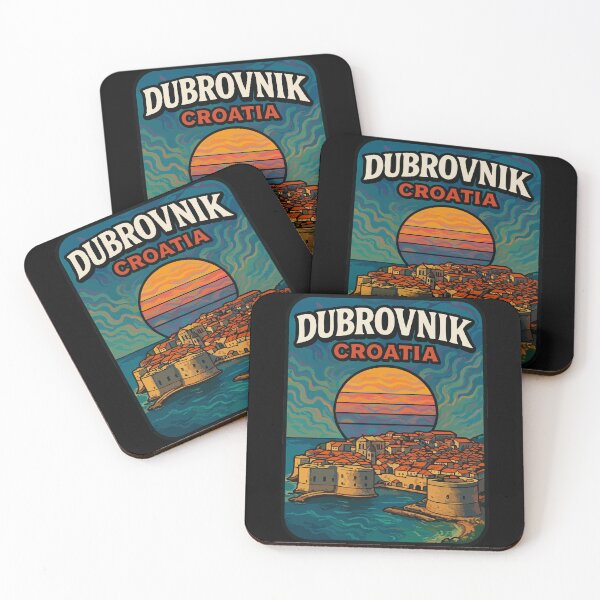 Item preview, Dubrovnik City Croatia Retro Travel designed and sold by TomFrontierArt.