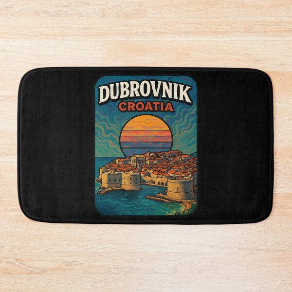 Item preview, Dubrovnik City Croatia Retro Travel designed and sold by TomFrontierArt.