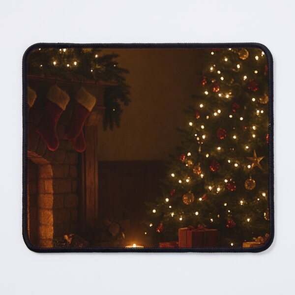 Item preview, Cozy Christmas Fireplace Illuminated Tree Warm Atmosphere designed and sold by Lyvion design.
