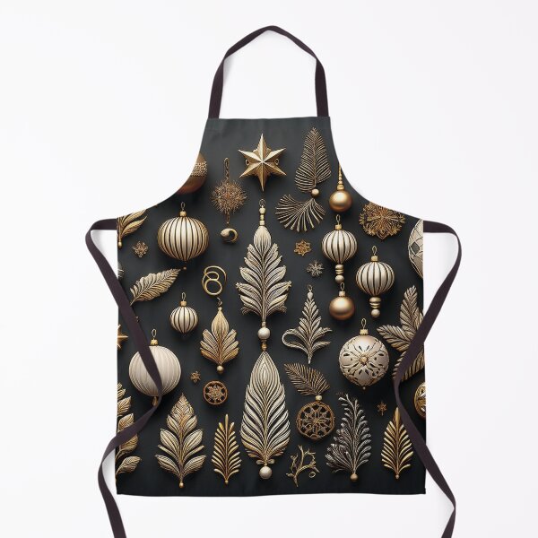 Item preview, Vintage christmas decorations on a black background designed and sold by Photopat.