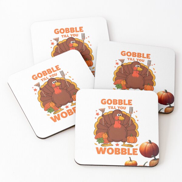 Item preview, Gobble Till You Wobble – Funny Thanksgiving Turkey Art designed and sold by Mastihuba Studio™.