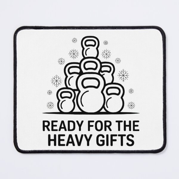 Item preview, Ready for the Heavy Gifts | Minimalist Winter Fitness Kettlebell Christmas Tree Design designed and sold by WSPrintCrafter.